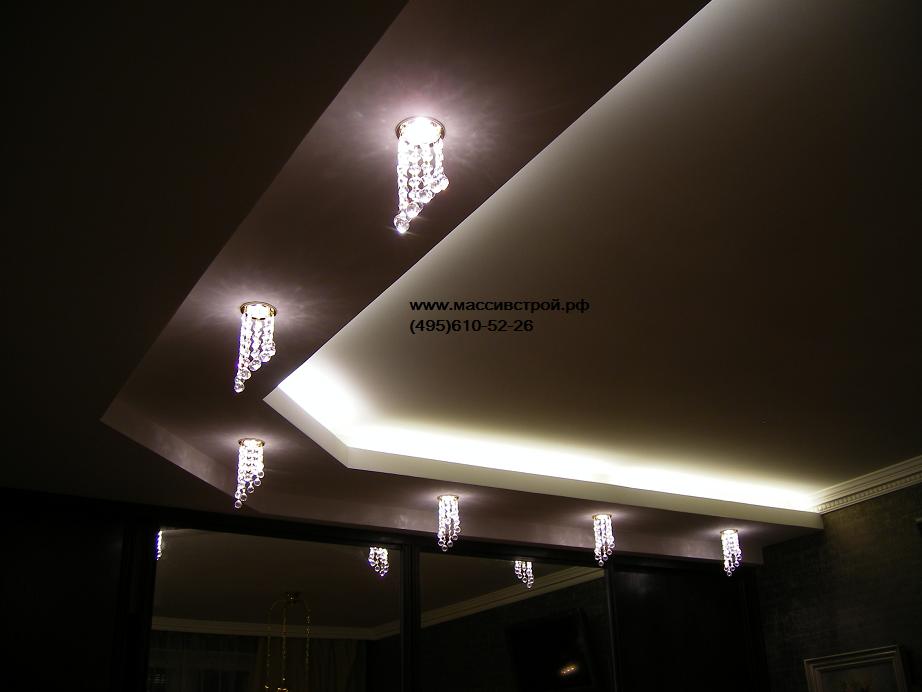 Декоративная подсветка гипсокартонного потолка